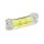 Square Section Screw On Acrylic Spirit Level Vial 50 67x17x16,5mm, Green-Yellow Filling