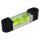 Square Section Screw On Acrylic Spirit Level Vial 53 66x15x17,5mm, Green-Yellow Filling
